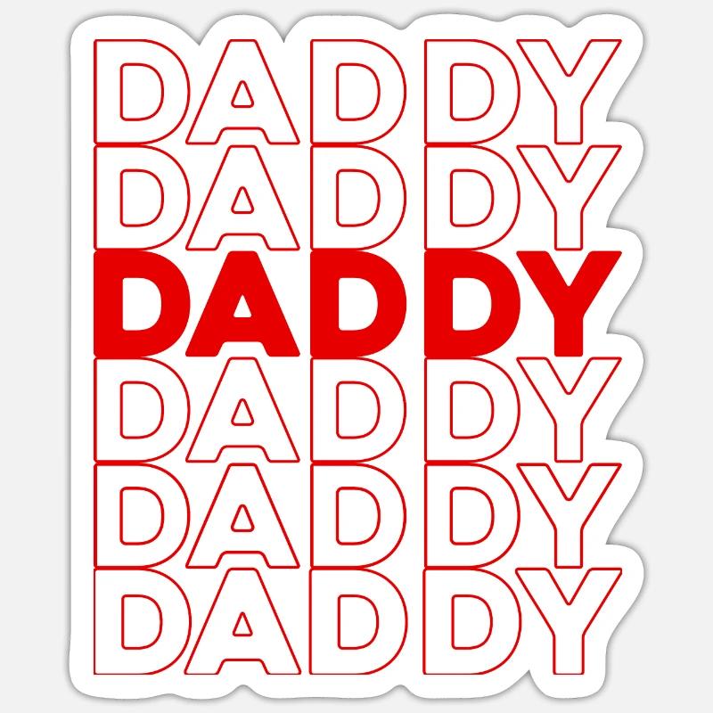 DADDY - Sticker size S (10 x 10 cm) - white matte