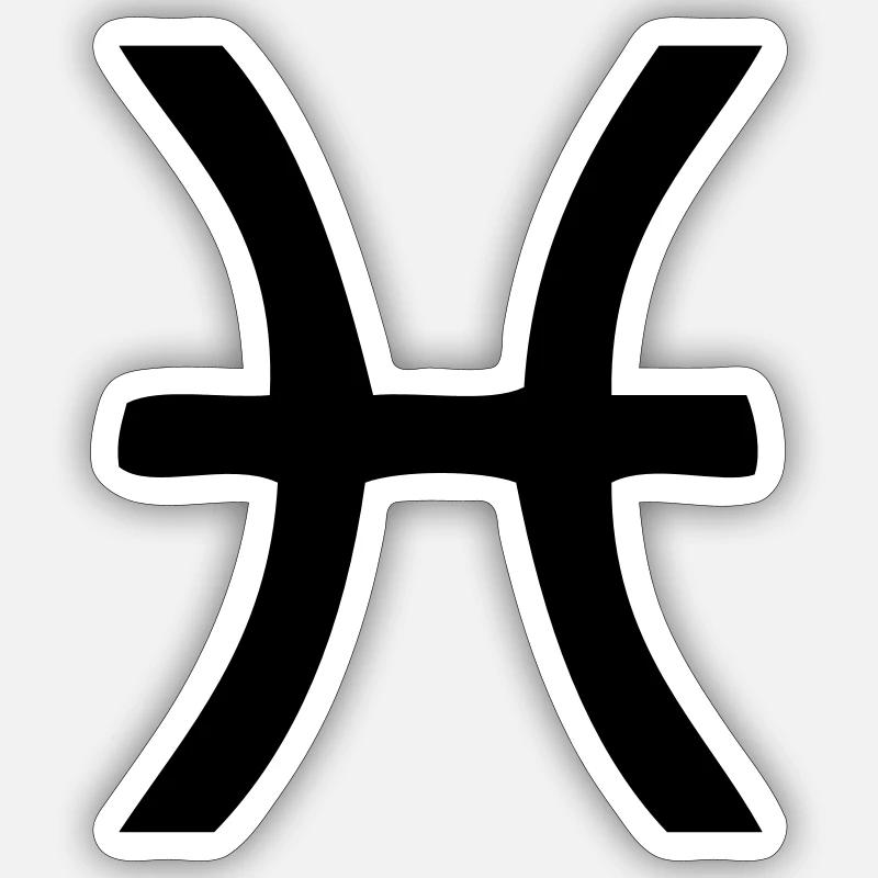 astrological sign fish Sticker size S (10 x 10 cm)