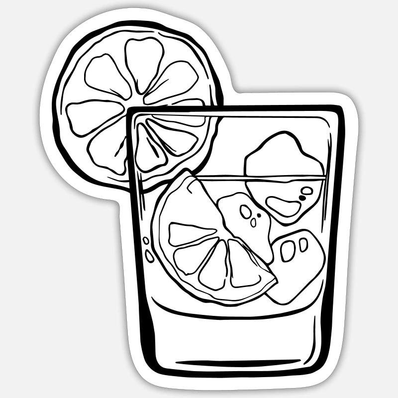 Gin glass Sticker size S (10 x 10 cm)