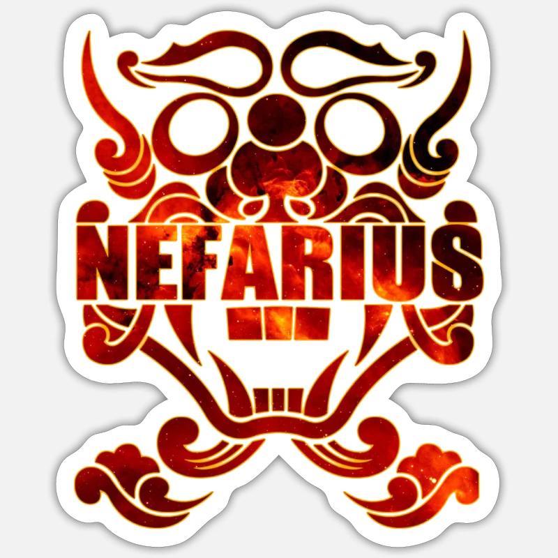 Nefarius Fire Sign - Sticker size S (10 x 10 cm) - white matte