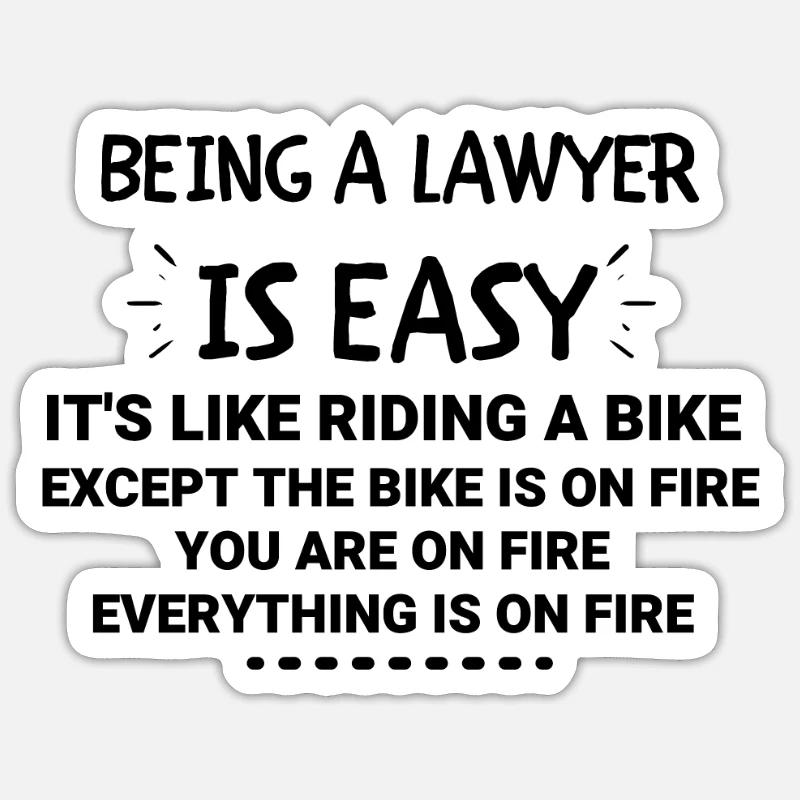 Anwalt sein - Anwaltsgeschenk, Geschenk für einen Anwalt Sticker Größe S (10 x 10 cm)