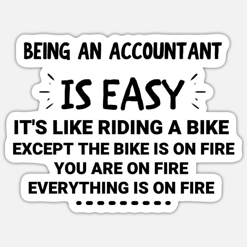 Buchhalter sein - Buchhaltung, Buchhaltergeschenk Sticker Größe S (10 x 10 cm)