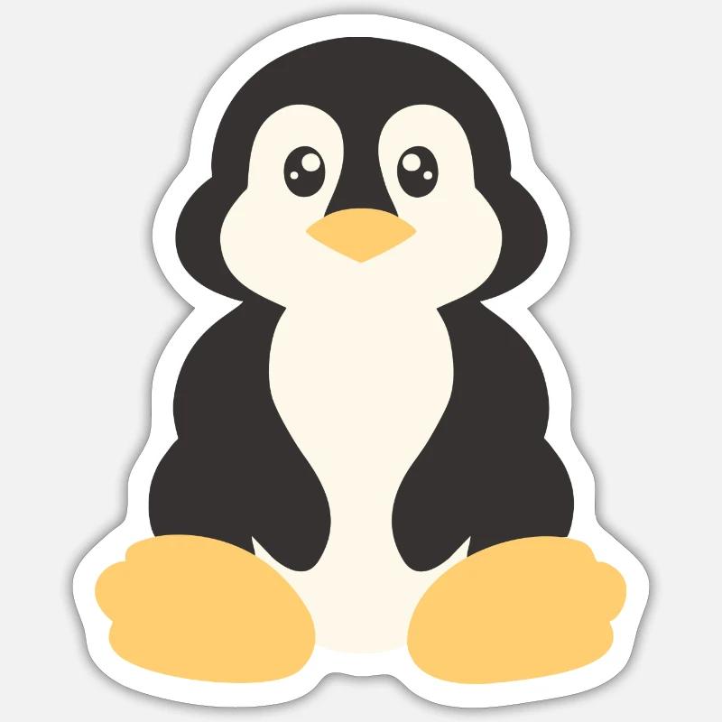 penguin - Sticker size S (10 x 10 cm) - white matte