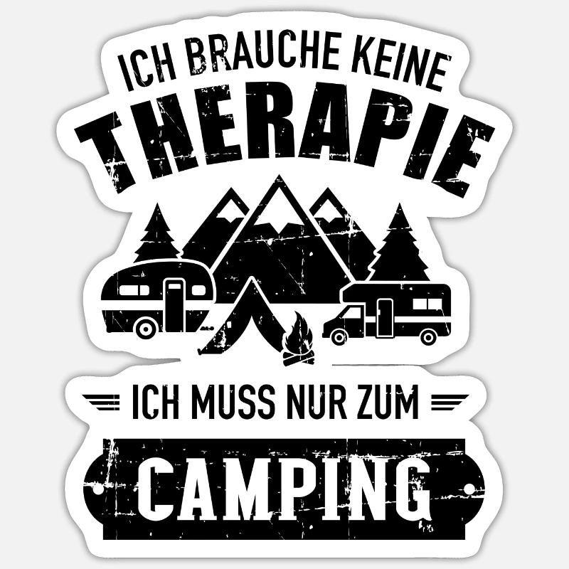 Camping Sticker Größe S (10 x 10 cm)