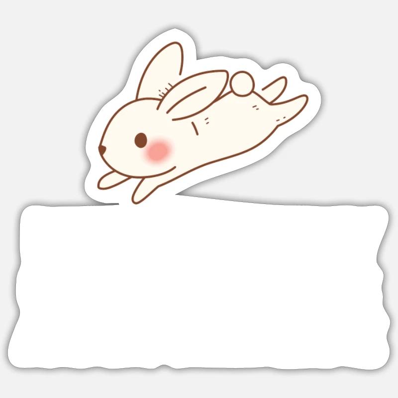 I Work So My Rabbit Can Have A Better Life - Bunny Sticker size S (10 x 10 cm)