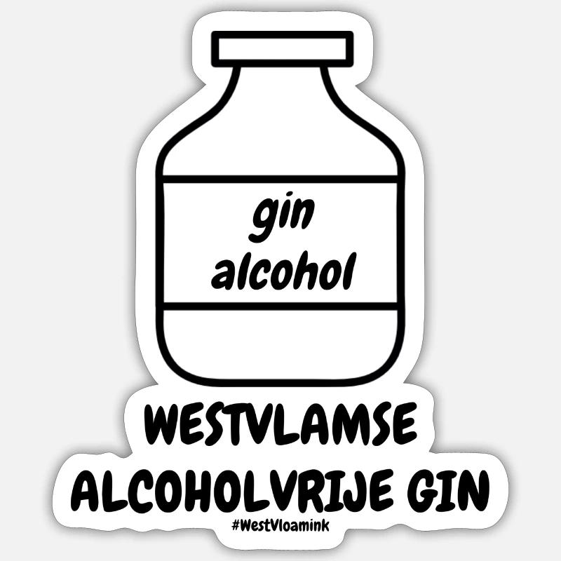 alcool de gin Sticker taille S (10 x 10 cm)