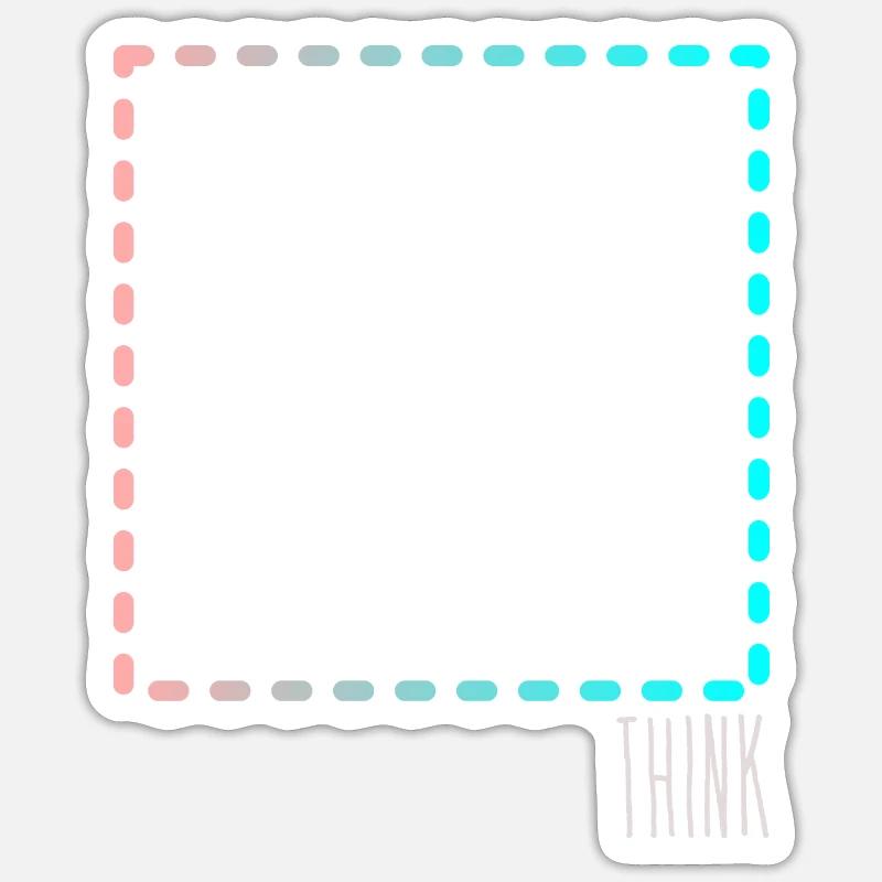 Think outside the Box - Sticker taille S (10 x 10 cm) - blanc mat
