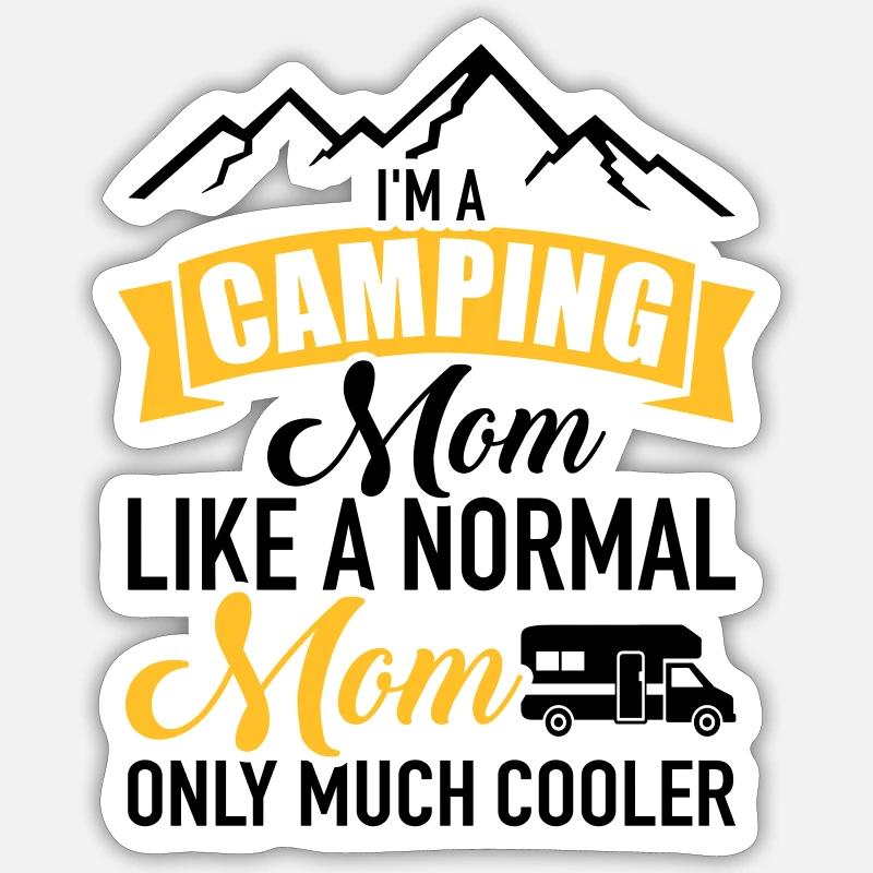 Campeur - Sticker taille S (10 x 10 cm) - blanc mat