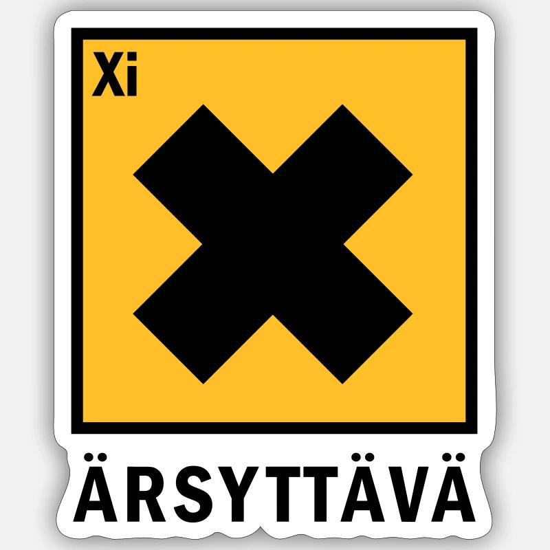 irritierend - Sticker Größe S (10 x 10 cm) - Mattweiß