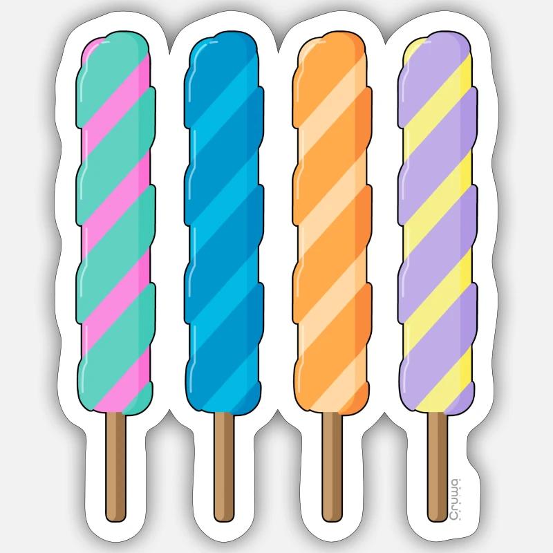 Gesponnenes Eis - Sticker Größe S (10 x 10 cm) - Mattweiß