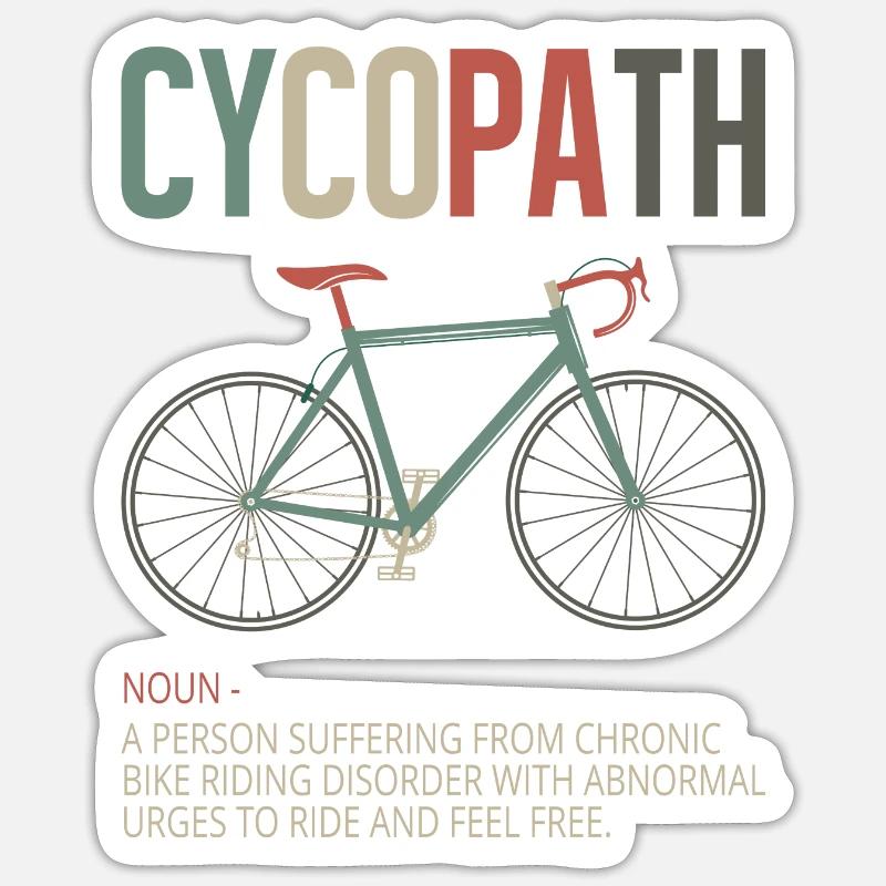 Cycopath - Sticker size S (10 x 10 cm) - white matte