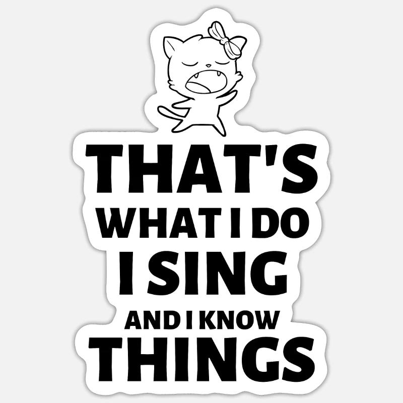 Singen - Singen Sie ein Lied - Kätzchen, lustige Katzen - Lustig Sticker Größe S (10 x 10 cm)