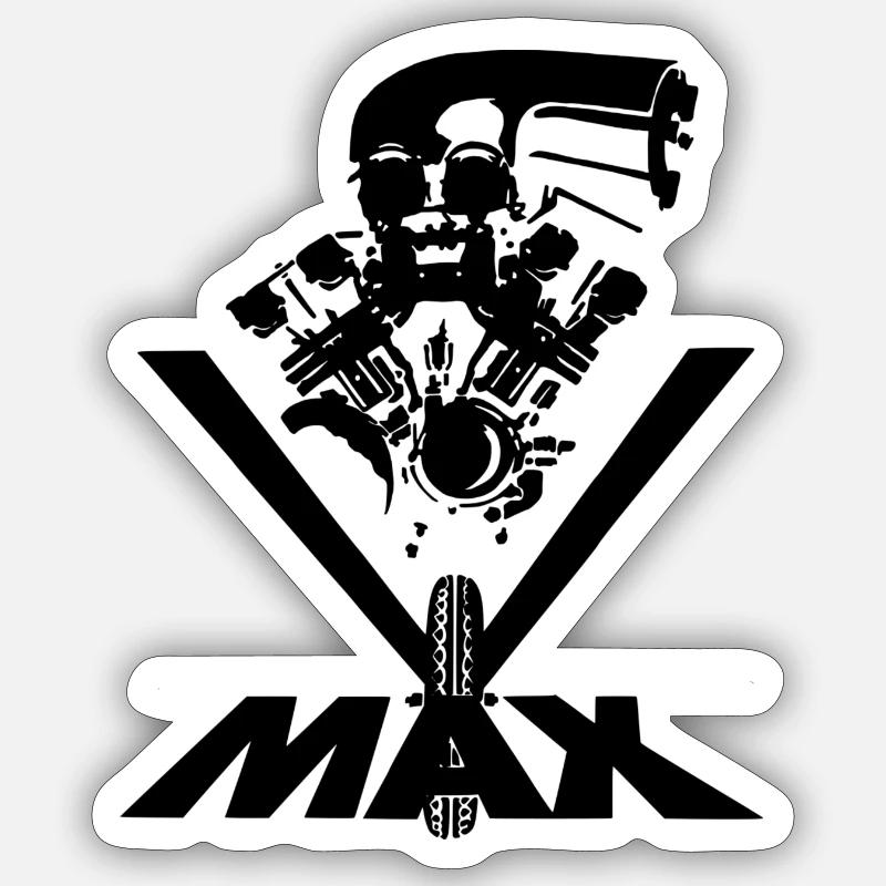 VMAX - Sticker size S (10 x 10 cm) - white matte