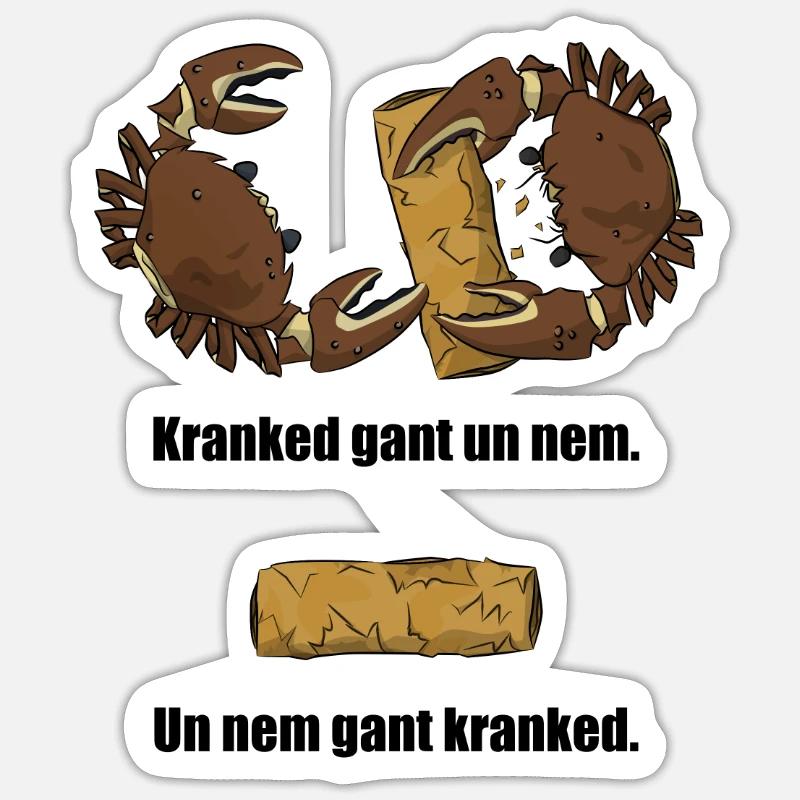 Kranked Handschuh ein nem... - Dunkler Hintergrund / schwarz - Sticker Größe S (10 x 10 cm) - Mattweiß