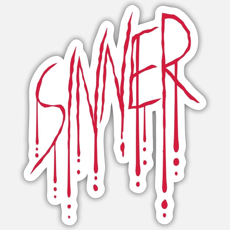 Sinner Kratzer Blut Sticker Größe S (10 x 10 cm)
