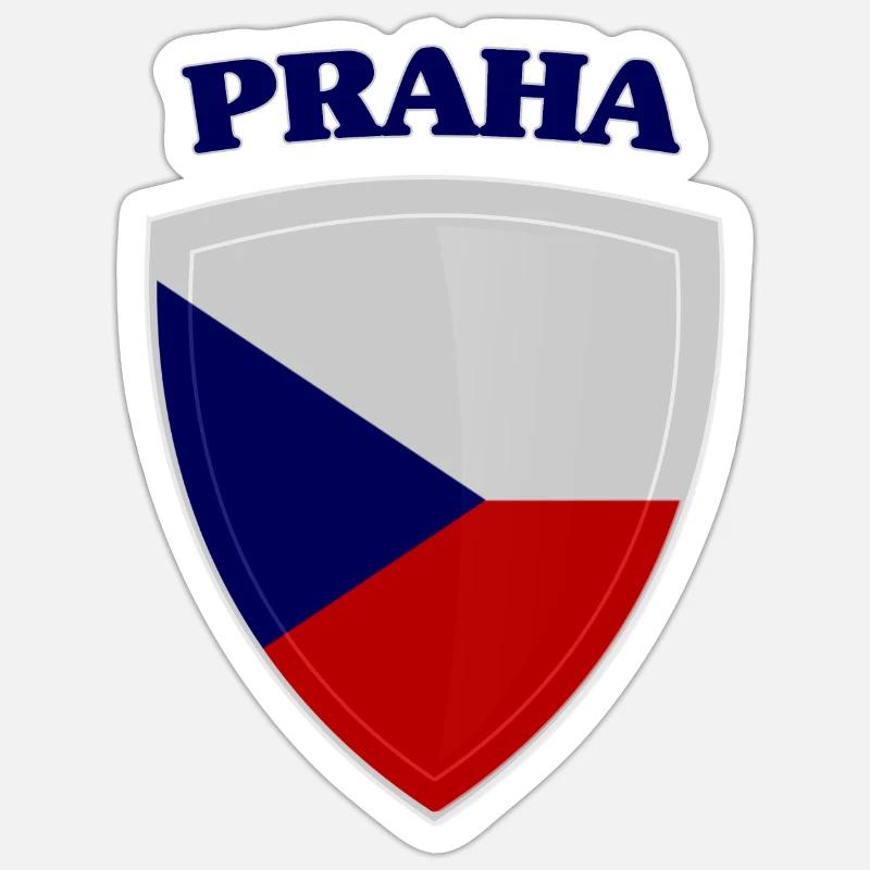 Prague - Sticker size S (10 x 10 cm) - white matte