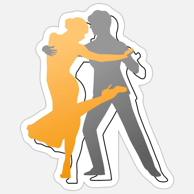 Queer Tango Argentino - Sticker taille S (10 x 10 cm) - blanc mat
