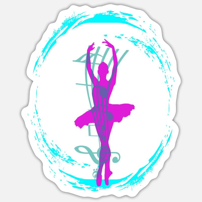 Ballet dancer - Sticker size S (10 x 10 cm) - white matte