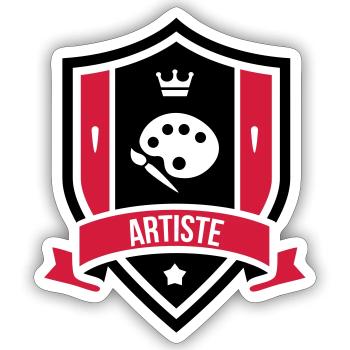 Künstler - Kunst - Sticker Größe S (10 x 10 cm) - Mattweiß - Vorne