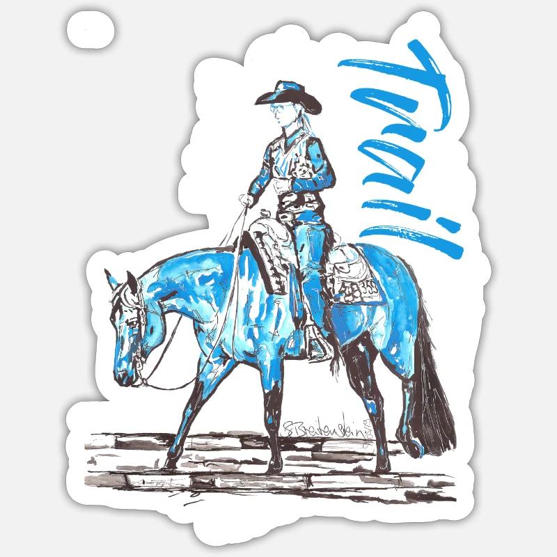 TRAIL - Sticker Größe S (10 x 10 cm) - Mattweiß