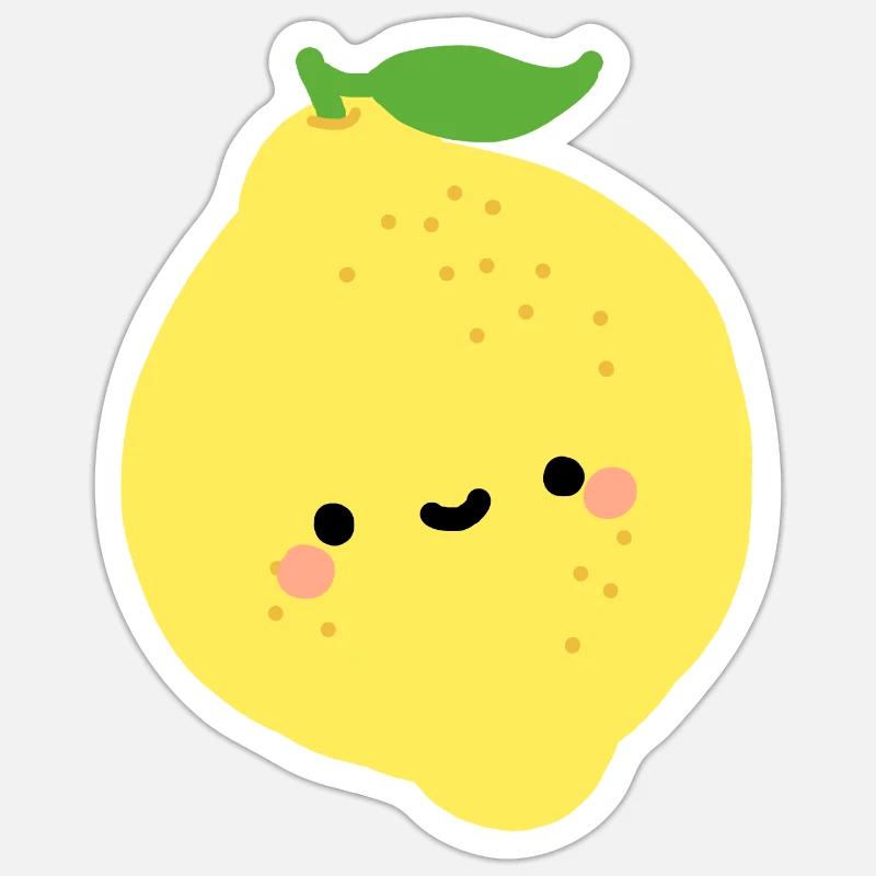 lemon - Sticker size S (10 x 10 cm) - white matte