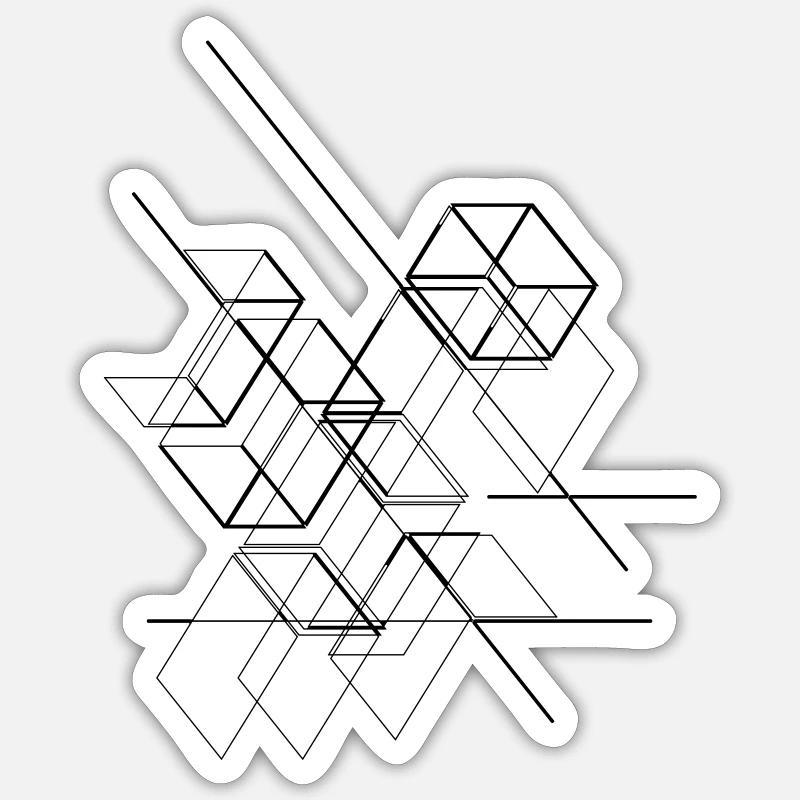 structure hors boîtes Sticker taille S (10 x 10 cm)