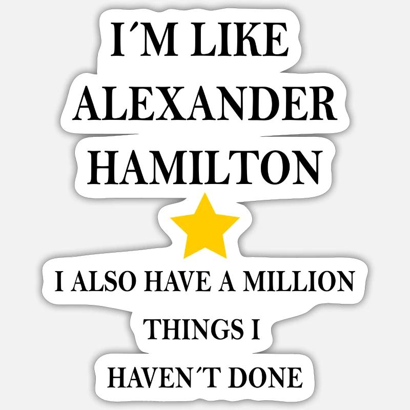 hamilton - Sticker size S (10 x 10 cm) - white matte
