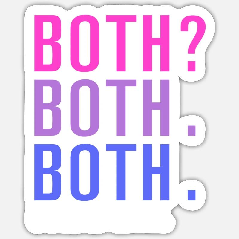 Both Is Good Pride - Sticker size S (10 x 10 cm) - white matte