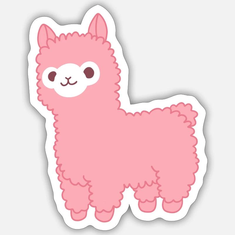 llama - Sticker size S (10 x 10 cm) - white matte