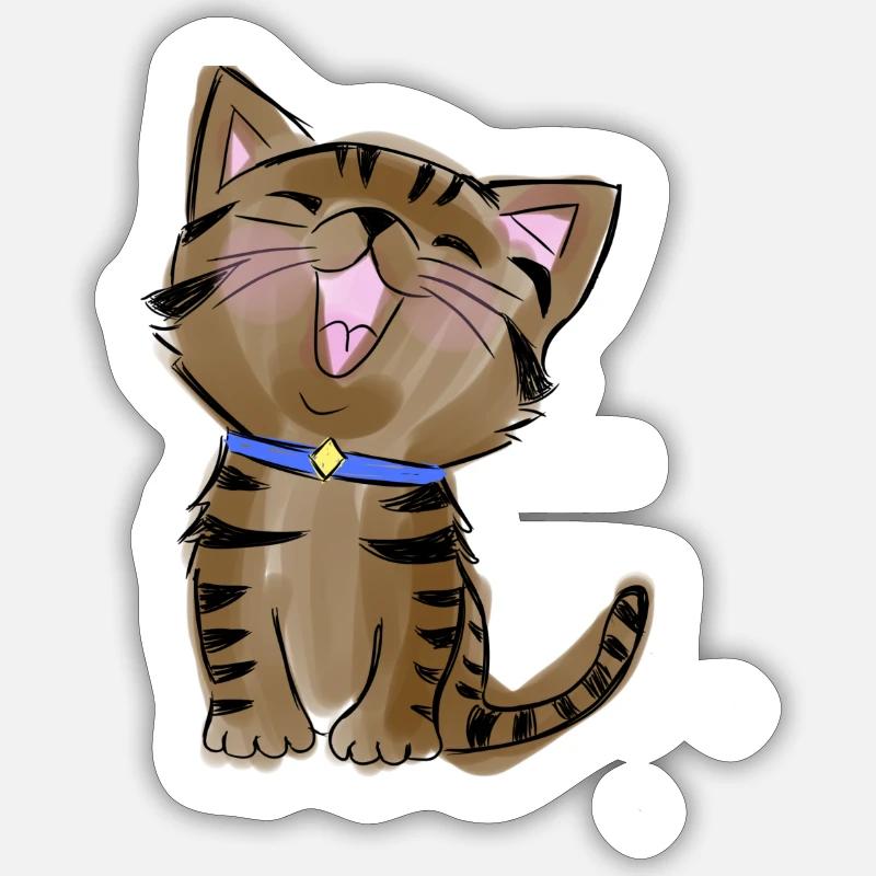 Kitten - Sticker size S (10 x 10 cm) - white matte