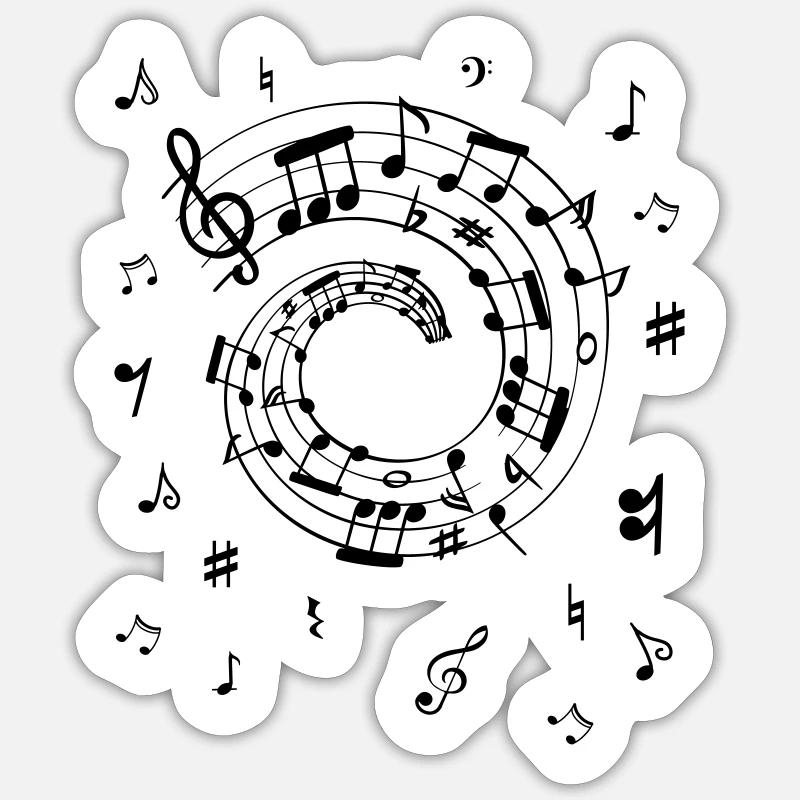Musical notes Sticker size S (10 x 10 cm)