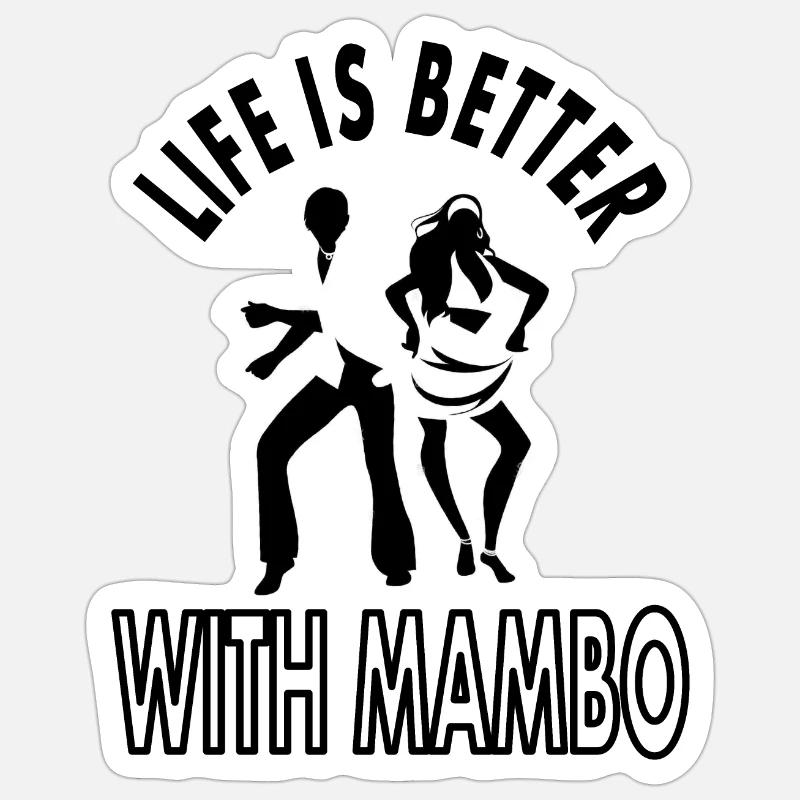 Mambo dance Mambo dancer dancer dancing couple dance Sticker size S (10 x 10 cm)