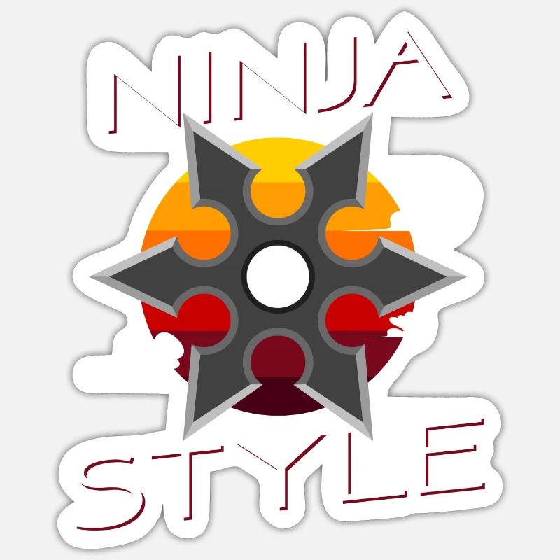 Ninja Style - Sticker Größe S (10 x 10 cm) - Mattweiß