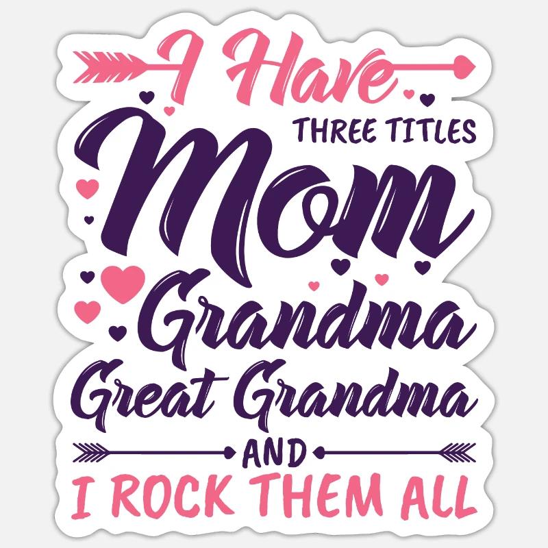 Urgroßmutter Uroma Geschenkidee - Sticker Größe S (10 x 10 cm) - Mattweiß
