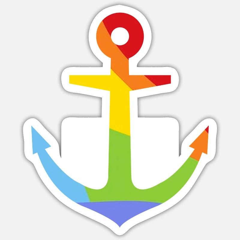 Ancre PolyLiebe Hamburg - Sticker taille S (10 x 10 cm) - blanc mat