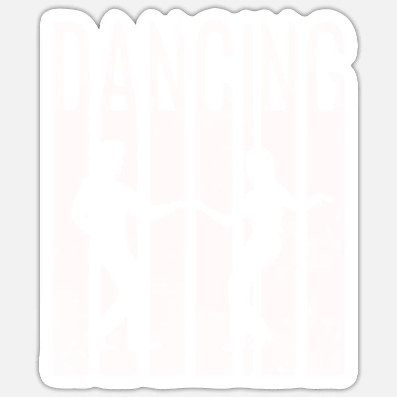 Dancing Disco Fox Boogie Woogie Dancing couple Sticker taille S (10 x 10 cm)