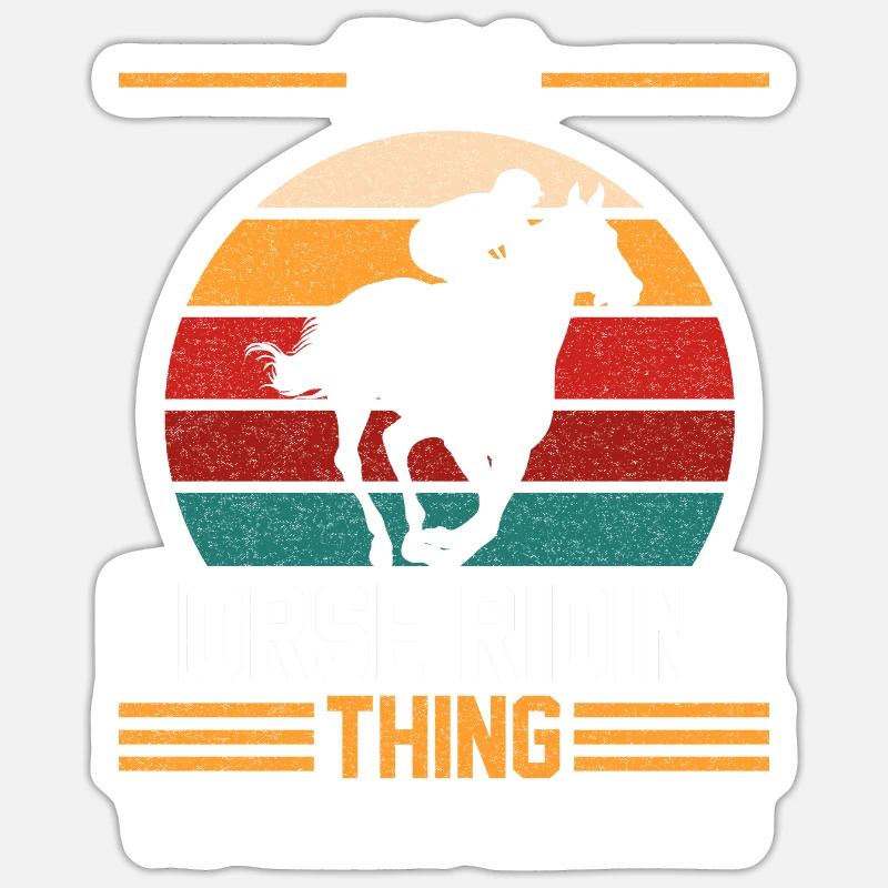 Reiten Lehrer Geschenk - Sticker Größe S (10 x 10 cm) - Mattweiß