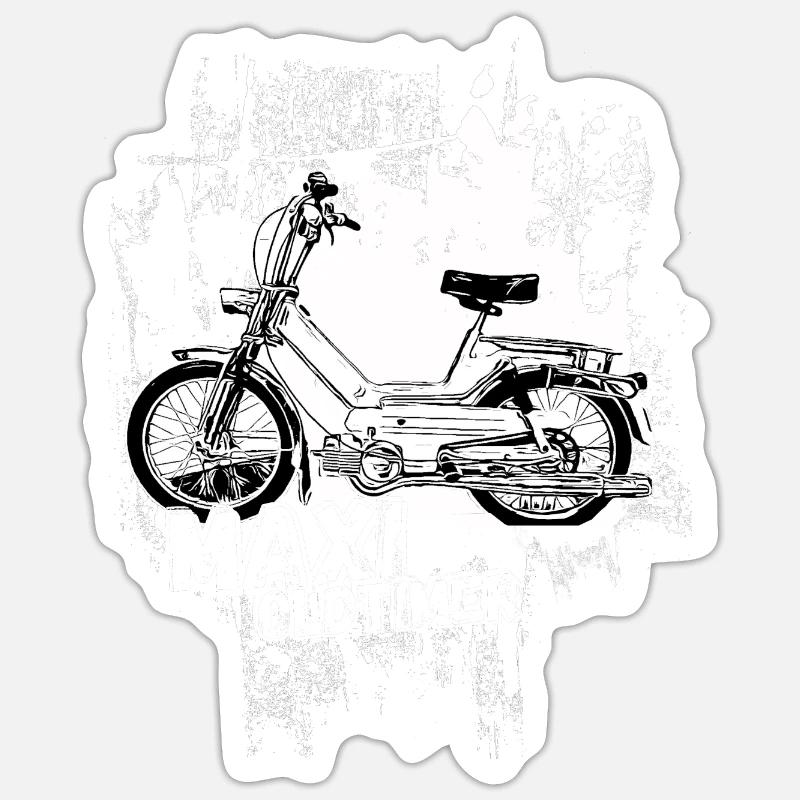 Maxi / swallow driver / Ostalgie / moped oldtimer Sticker size S (10 x 10 cm)