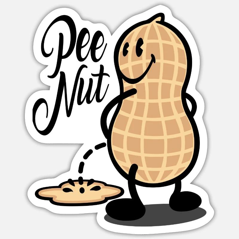 Pee Nut Sticker size S (10 x 10 cm)