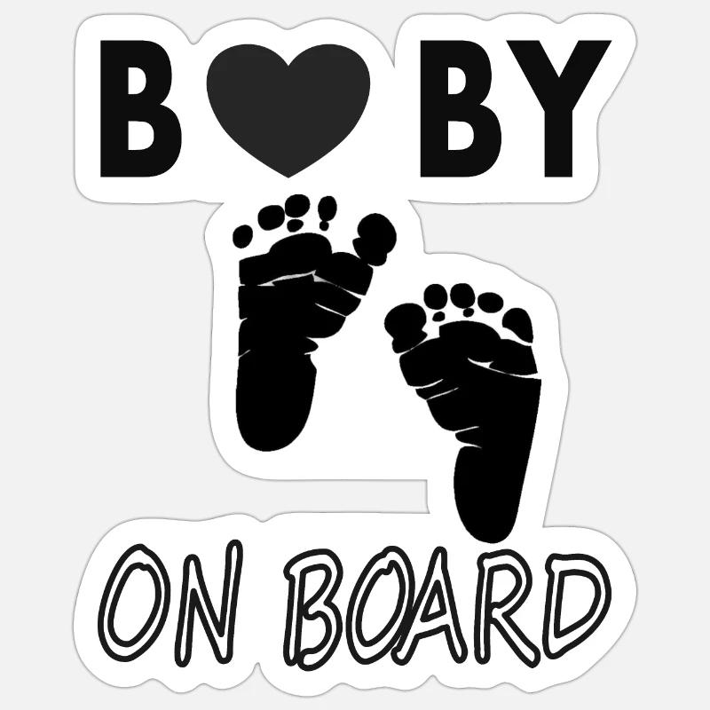 Bébé à l’board Bébé Ventre de bébé Proverbes de bébé Sticker taille S (10 x 10 cm)