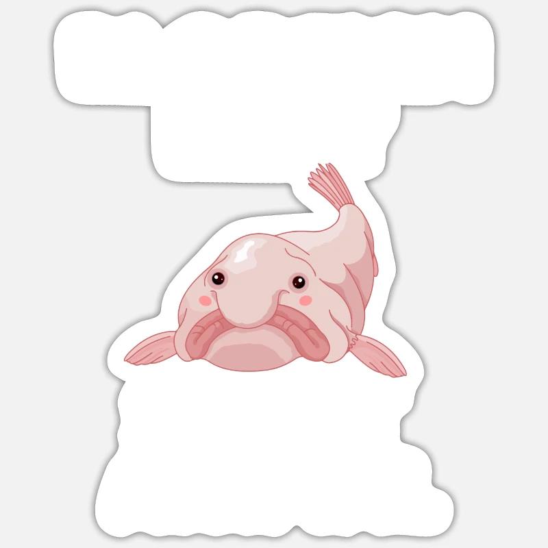 Blobfish Geist Tier, Blobfish Sticker Größe S (10 x 10 cm)