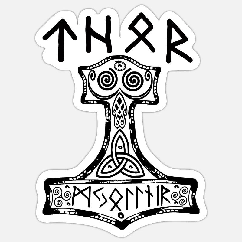 thor runen Sticker Größe S (10 x 10 cm)