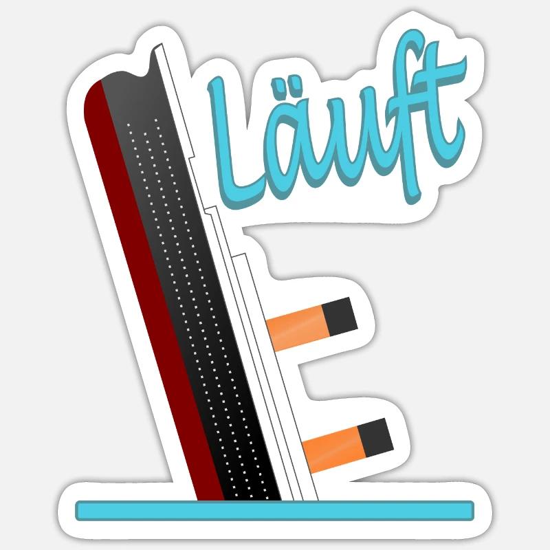 Läuft-Titanic-Version 1 Sticker Größe S (10 x 10 cm)