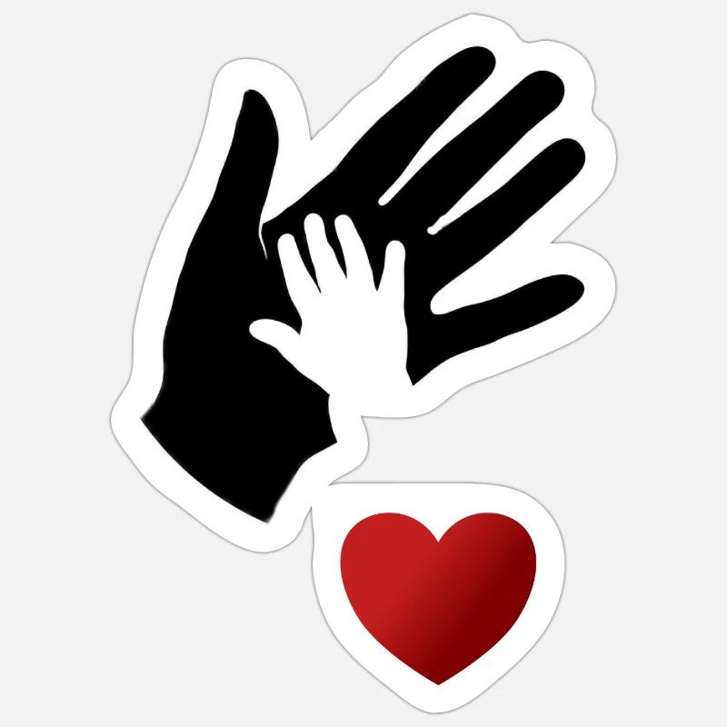 Mutter und Kind Mutterschaft Muttermilch Geschenk - Sticker Größe S (10 x 10 cm) - Mattweiß