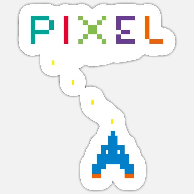 Pixels - Sticker size S (10 x 10 cm) - white matte
