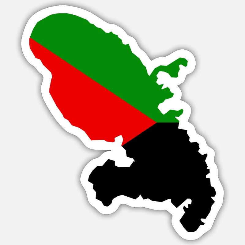 Martinique Map - Sticker size S (10 x 10 cm) - white matte