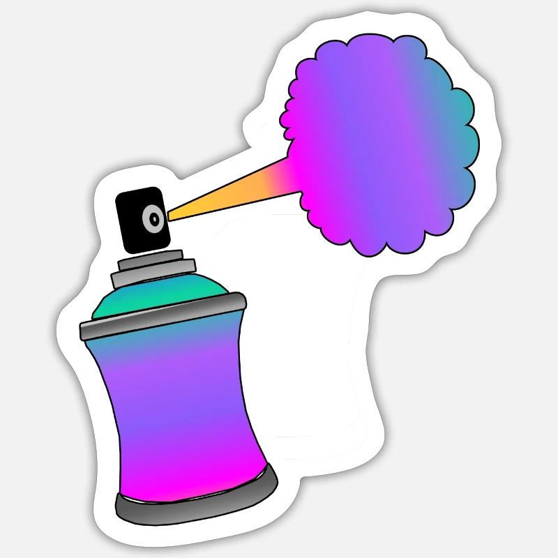 Spraydose Graffiti Sticker Größe S (10 x 10 cm)