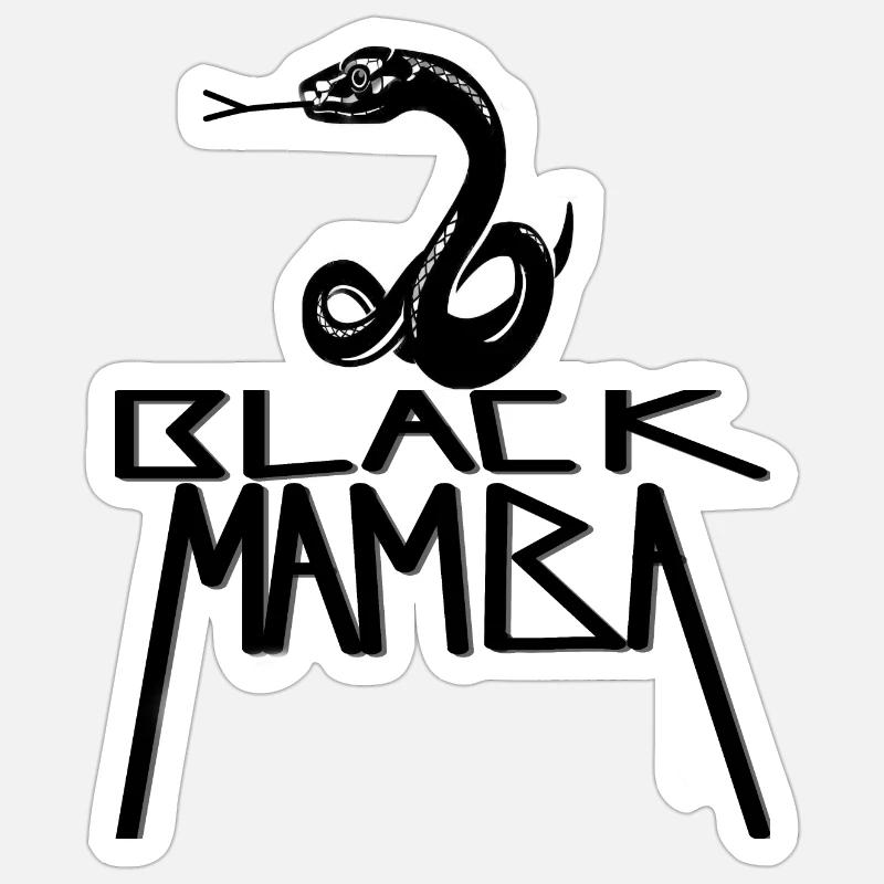 Black Snake Boa Gift - Sticker size S (10 x 10 cm) - white matte