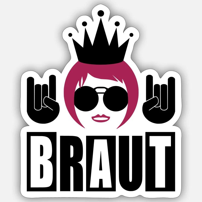 Die Braut - Sticker Größe S (10 x 10 cm) - Mattweiß