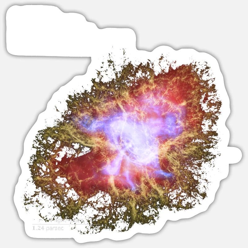 Crab Nebula - Sticker size S (10 x 10 cm) - white matte
